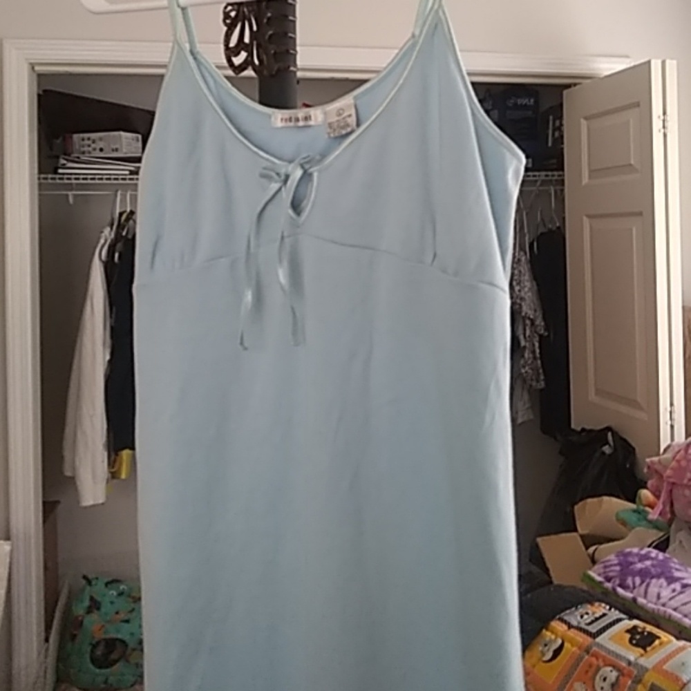 Light Blue Juniors Spaghetti Strap Dress